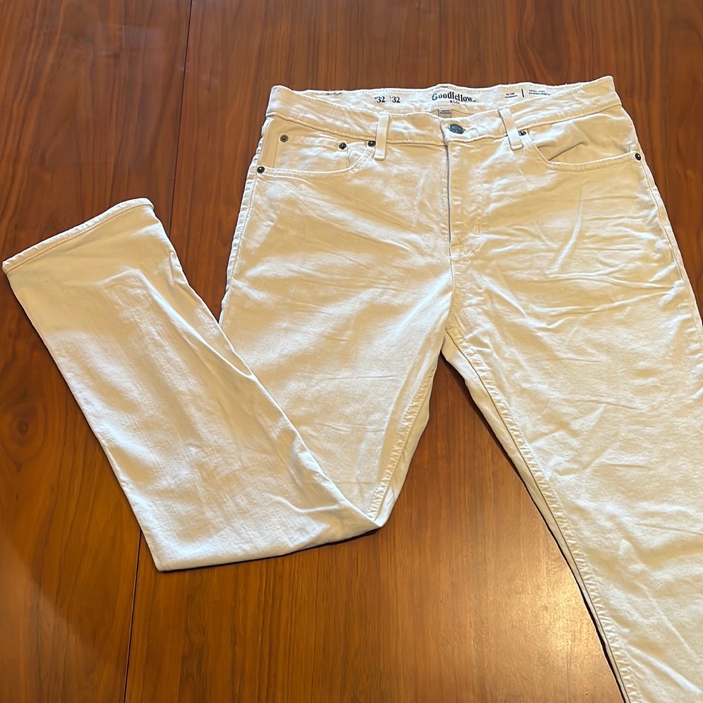 Goodfellow Cream Slim Jeans